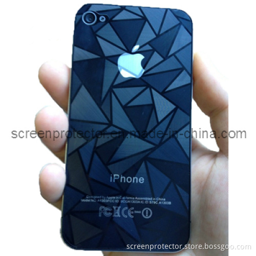 3D Rhlmbus Design Screen Protector for iPhone 4 Front and Back